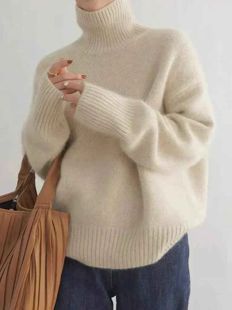 Diana - Soft and Comfortable High Neck Jumper
