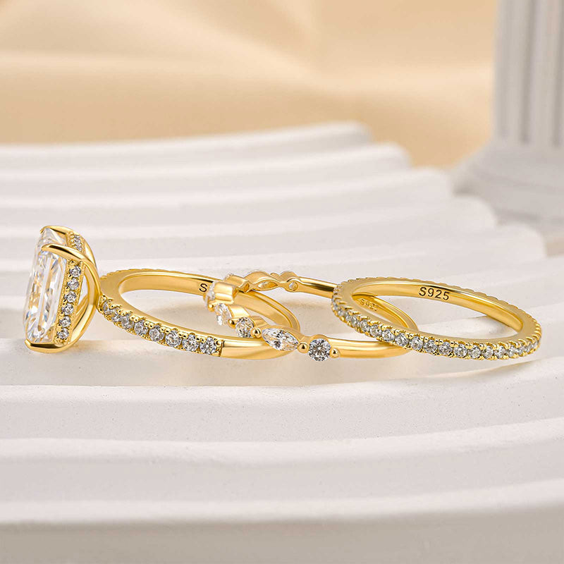 Susan 3PC Wedding Ring Set | gold