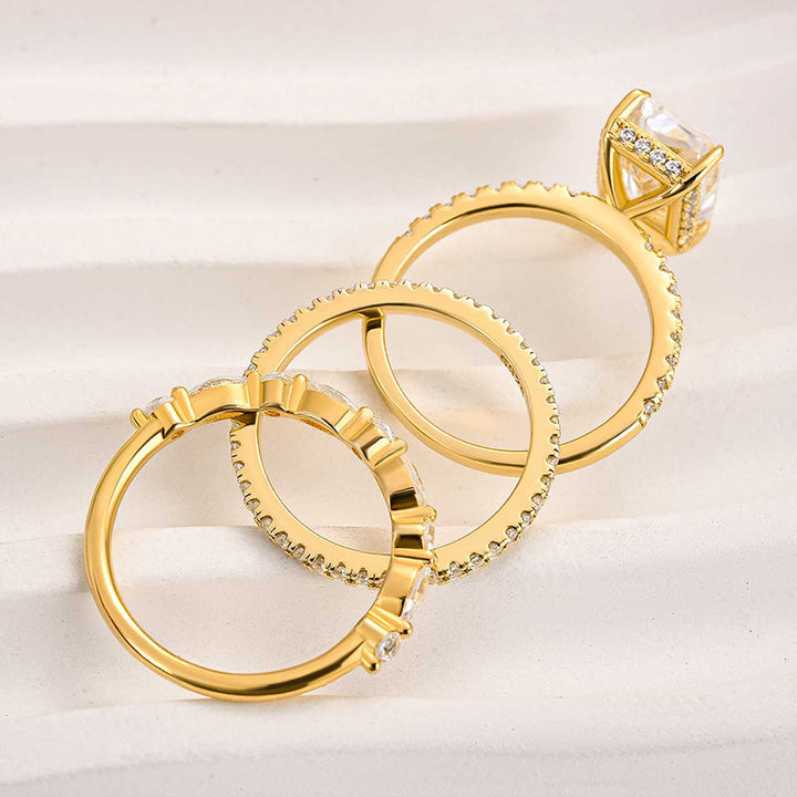 Susan 3PC Wedding Ring Set | gold