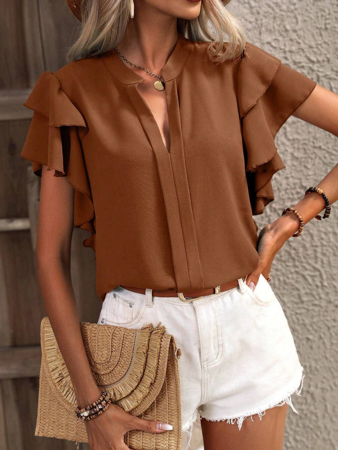 Zendee - Stylish Ruffle Blouse