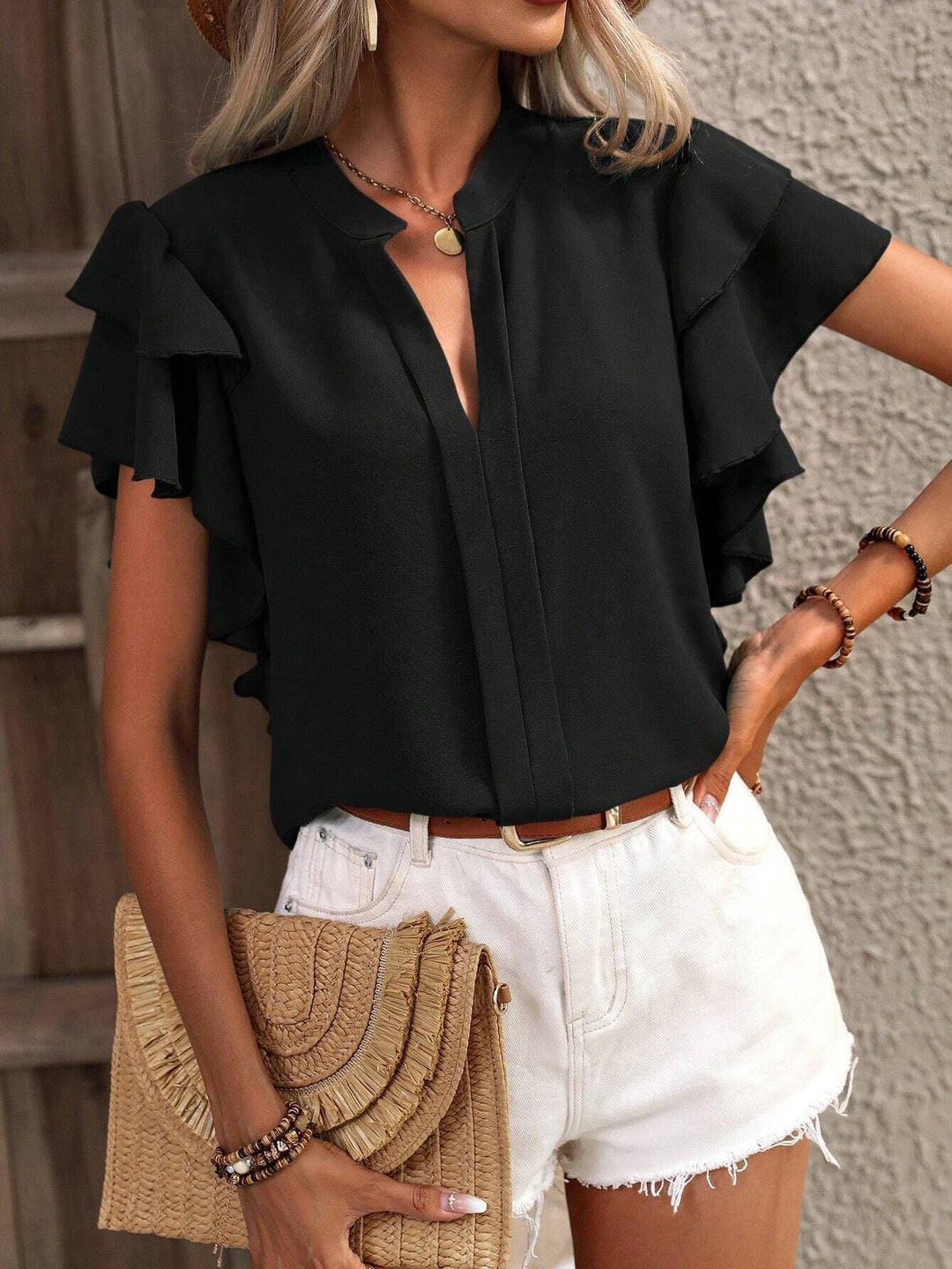 Zendee - Stylish Ruffle Blouse