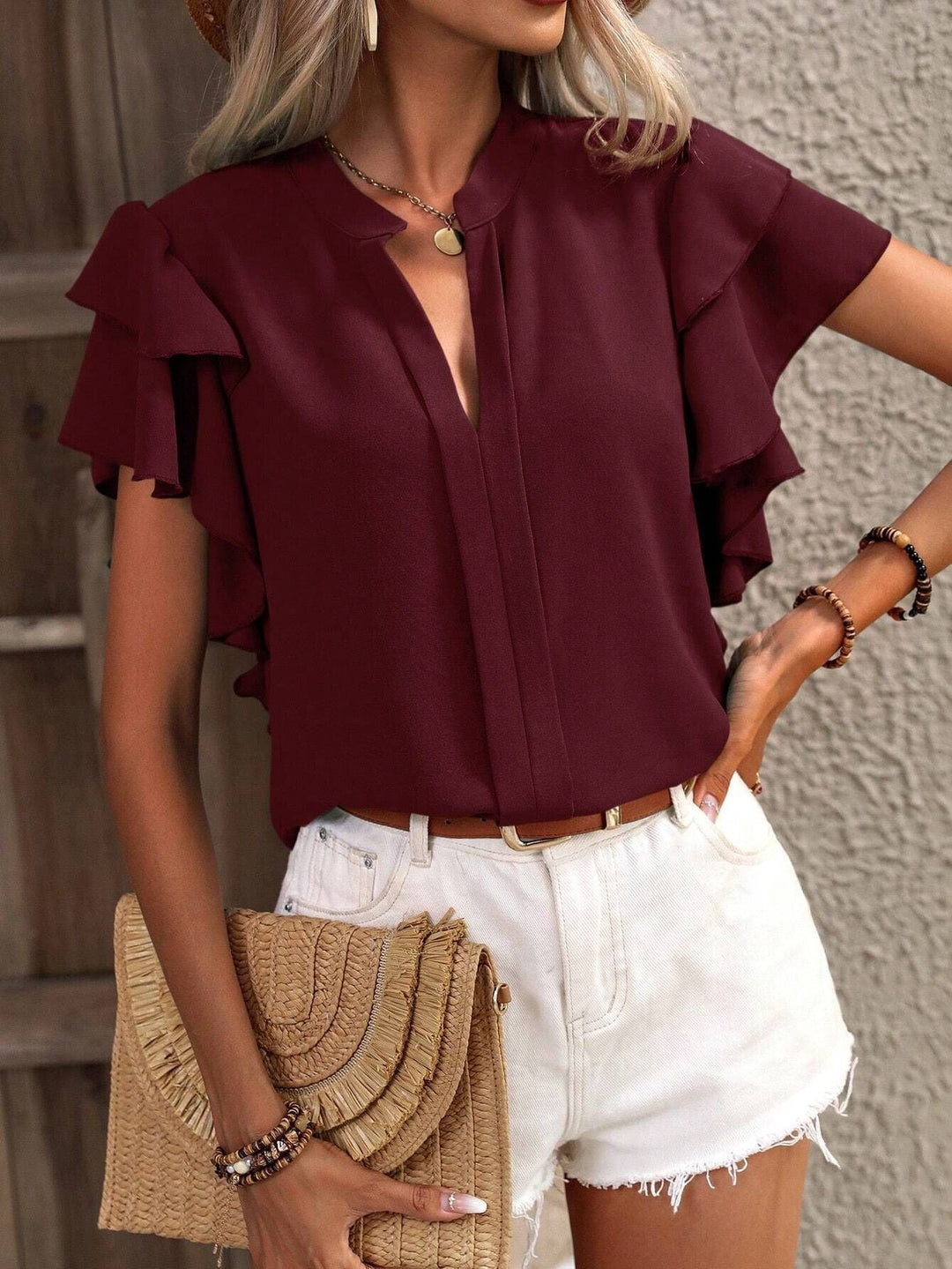 Zendee - Stylish Ruffle Blouse