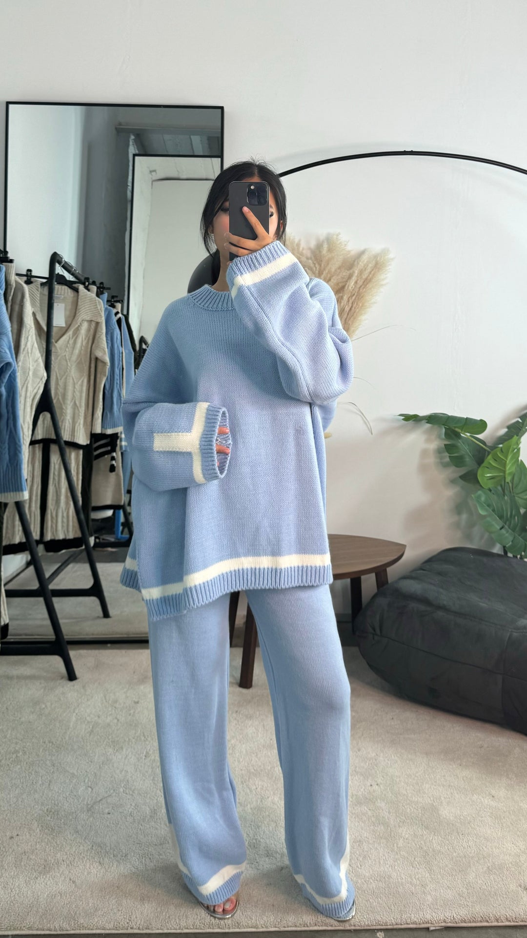 Elara - Cozy Contrast Trim Set