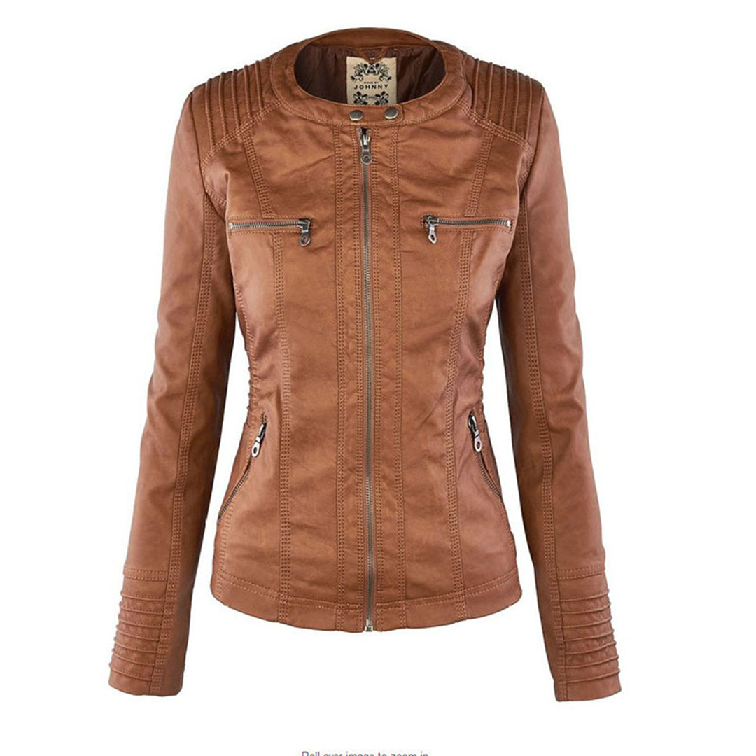 Élise | Timeless elegant leather jacket for women