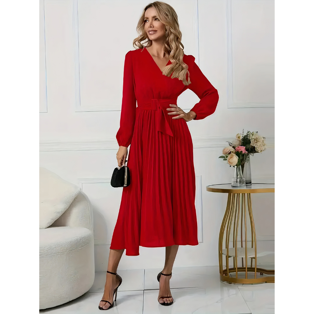 Aika - Pleated Elegance Dress