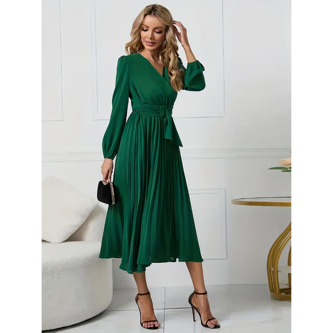Aika - Pleated Elegance Dress