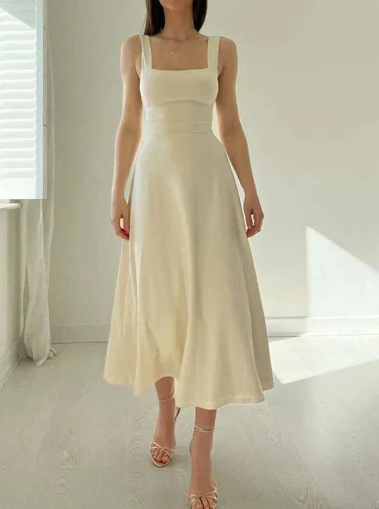 Celianne - Elegant Square Neck Dress