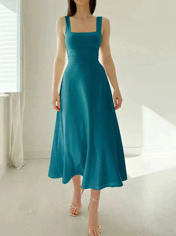 Celianne - Elegant Square Neck Dress