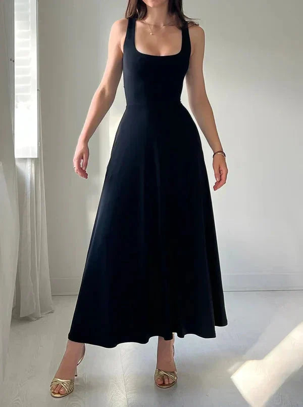 Celianne - Elegant Square Neck Dress