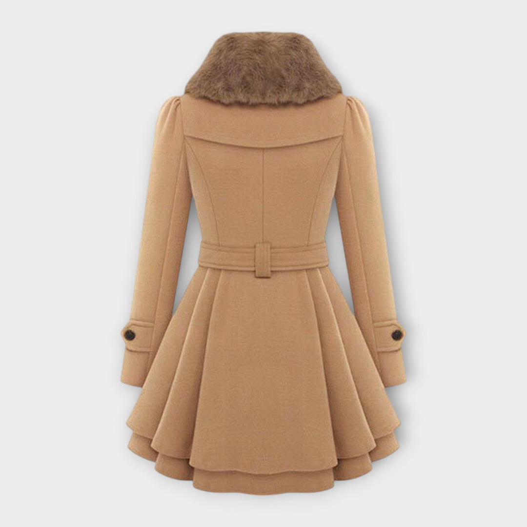Emma – Elegant Coat with Faux Fur Collar