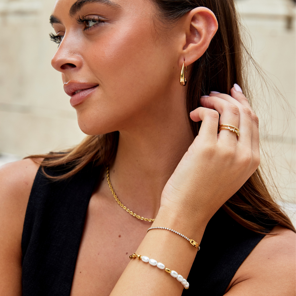 Olivia Crystal Gold Bracelet