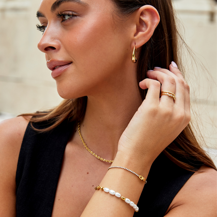 Olivia Crystal Gold Bracelet