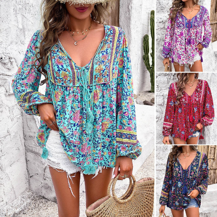 Fiorina - Floral Boho Top