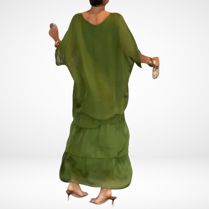 Olivia - Artistic Loose Maxi Dress