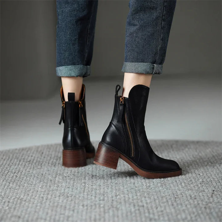 SERENE - Block Heel Ankle Boots