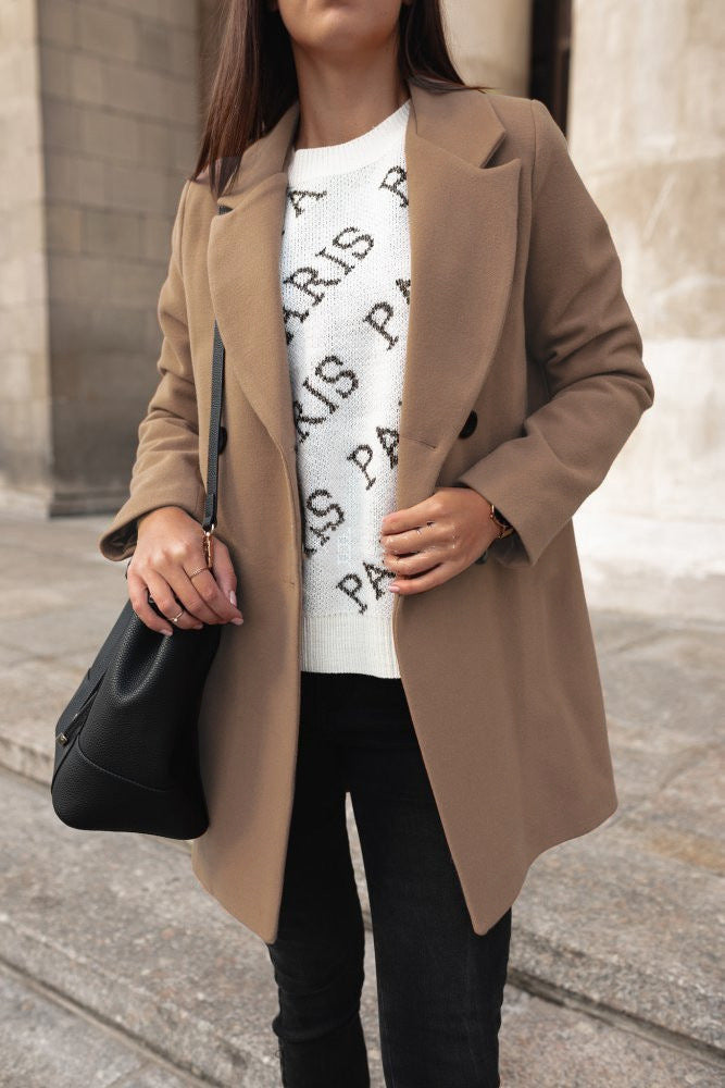 Celine - Chic Double-Breasted Coat: