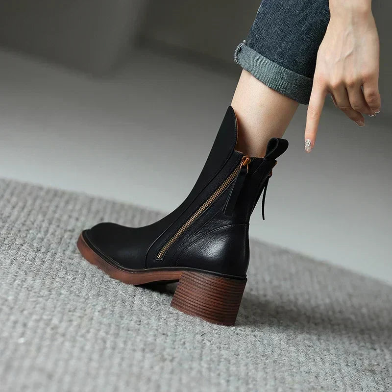 SERENE - Block Heel Ankle Boots