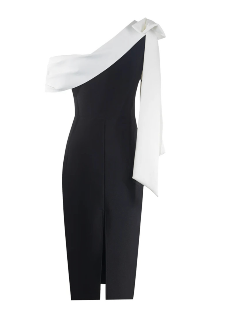 Novera - White Draped Detail Dress