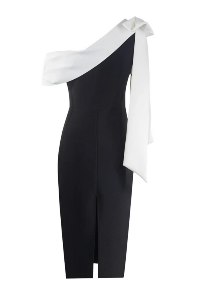 Novera - White Draped Detail Dress