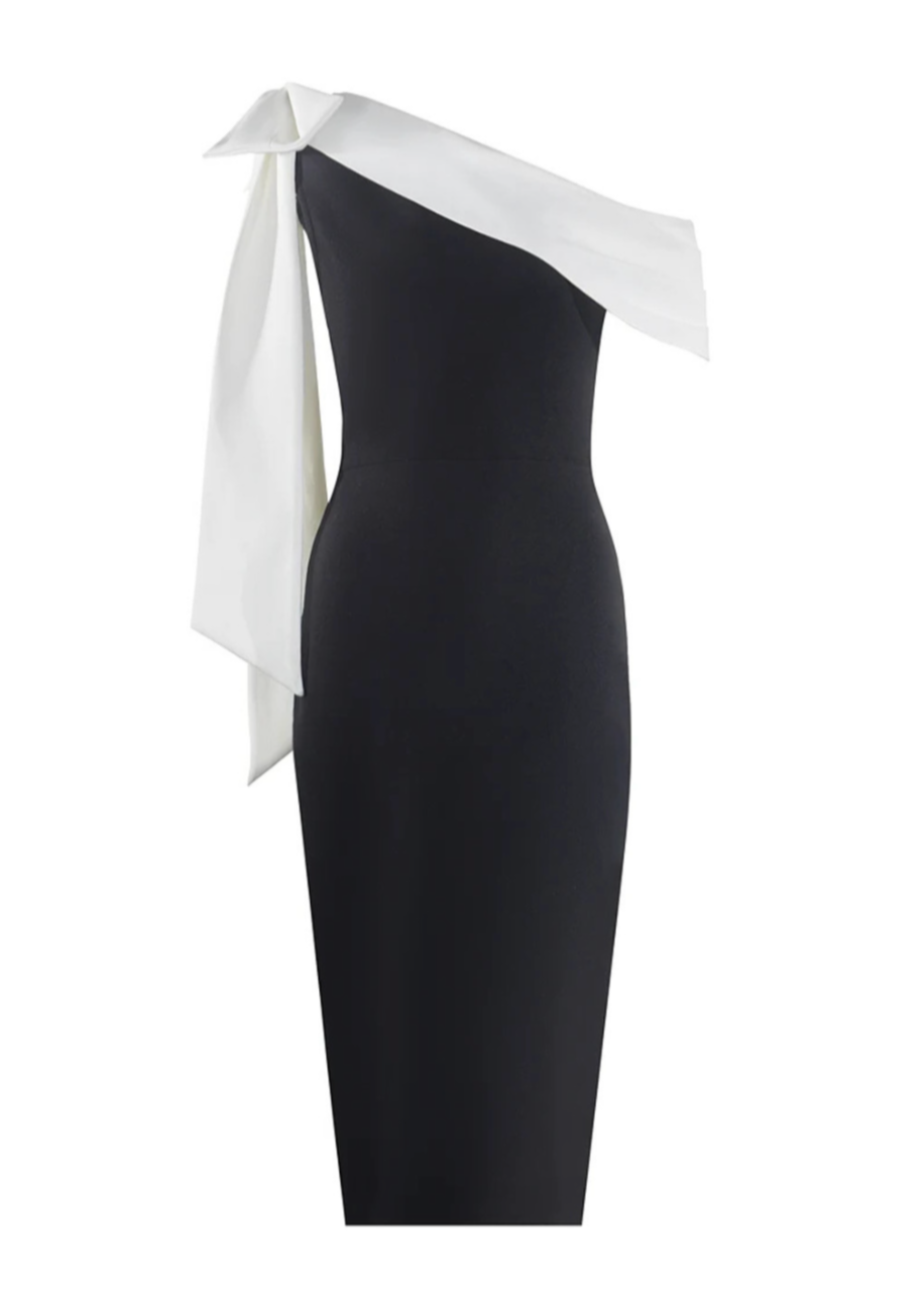 Novera - White Draped Detail Dress