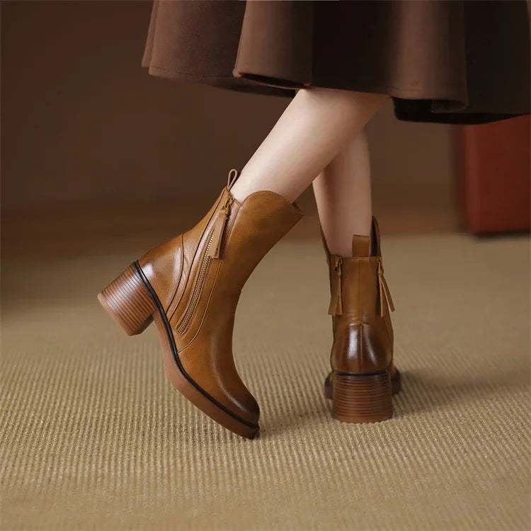 SERENE - Block Heel Ankle Boots