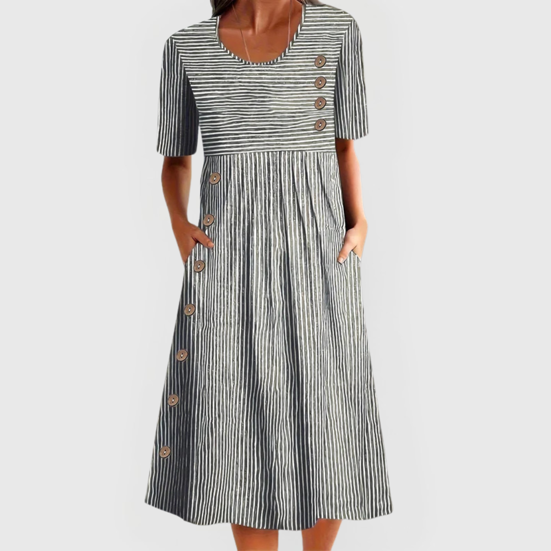 Beatrice - Striped Midi Dress