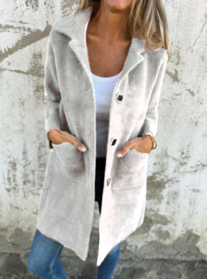 Eleanor – Casual Single-Breasted Thick Coat with Lapels