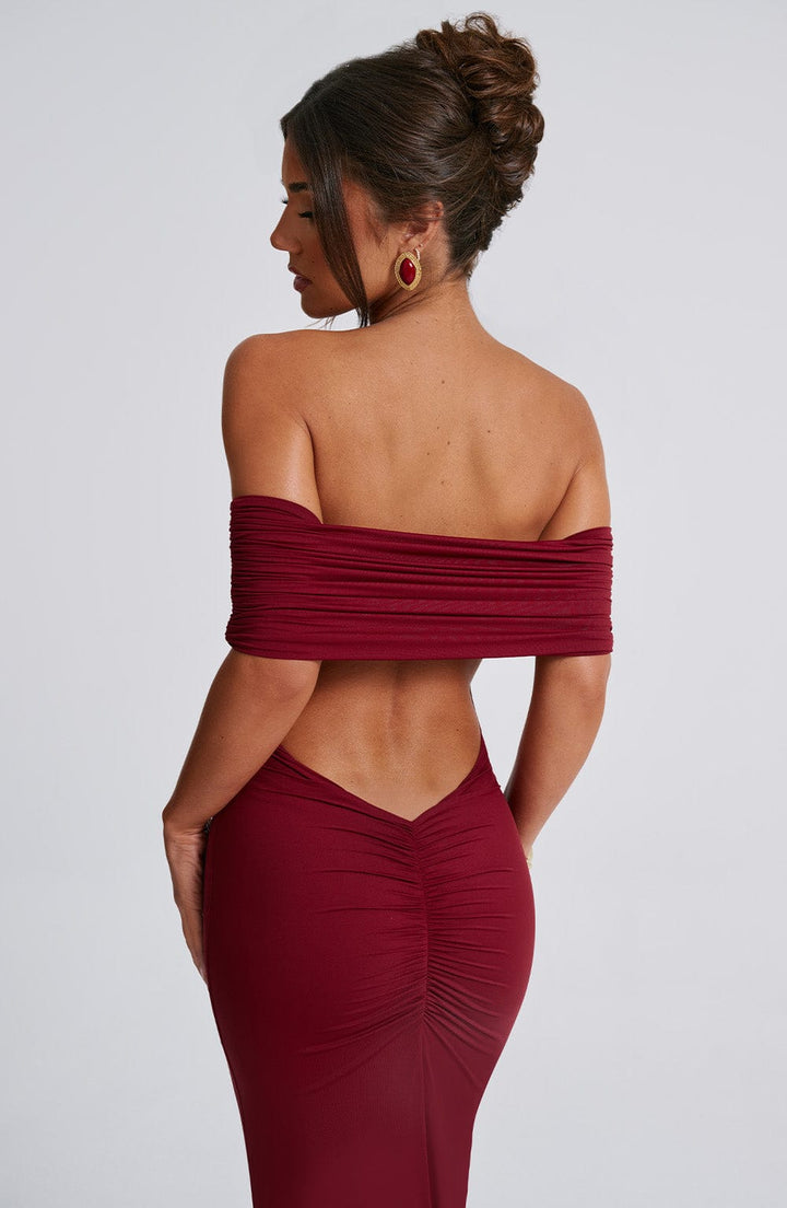 Evaya - Off-Shoulder Silhouette Dress