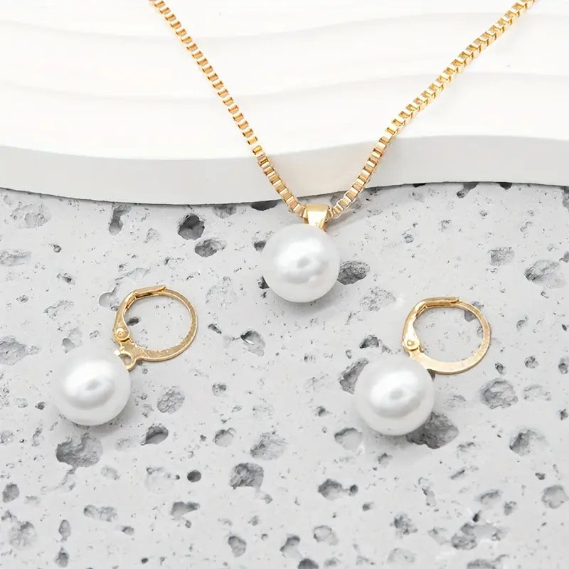 Golden Grace Pearl Set | Gold