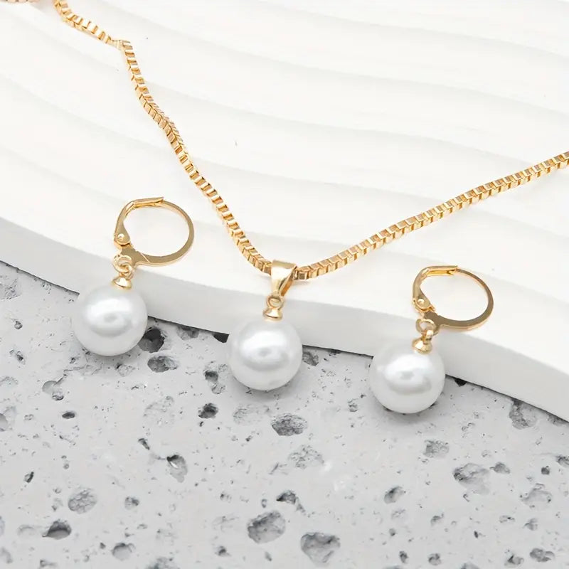 Golden Grace Pearl Set | Gold