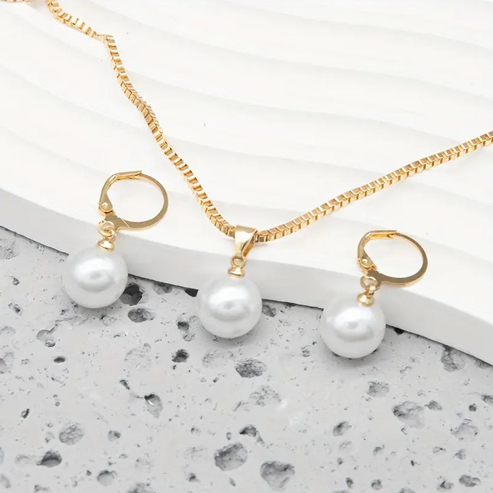 Golden Grace Pearl Set | Gold