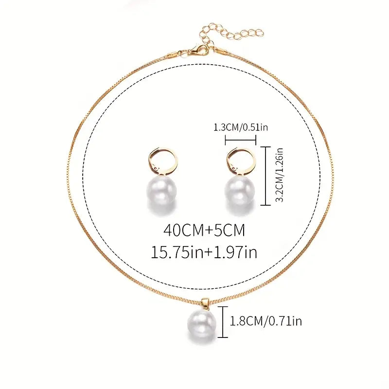 Golden Grace Pearl Set | Gold