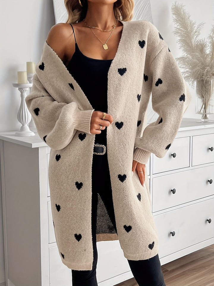 Rachelle - Heart Patterned Cardigan