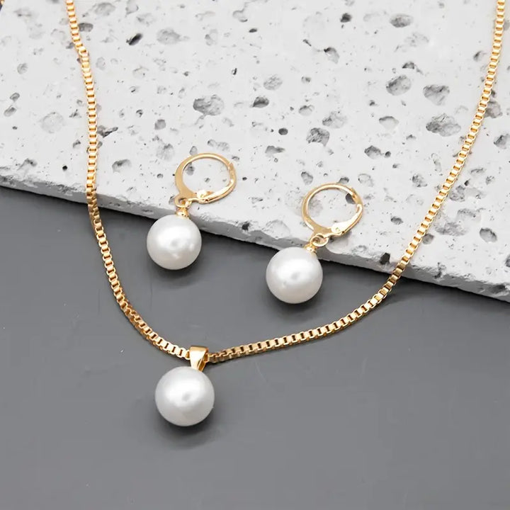 Golden Grace Pearl Set | Gold