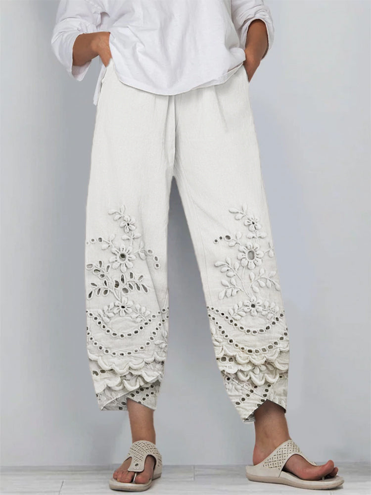 Noelya - Printed Lace Pants