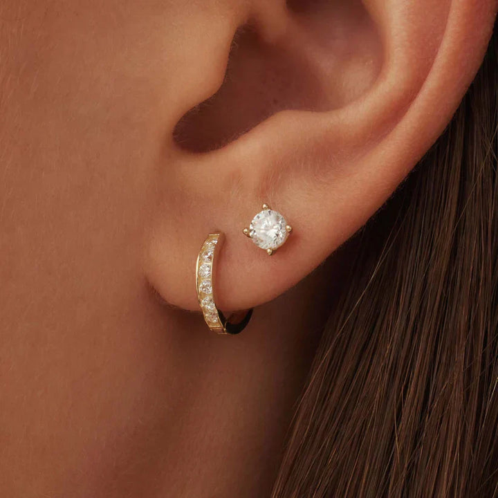Josephine Brillane Stone Earrings Set | Gold