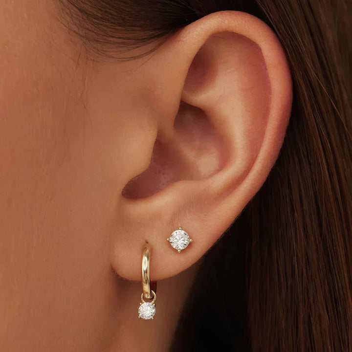 Poppy Stone Earrings Set | Gold