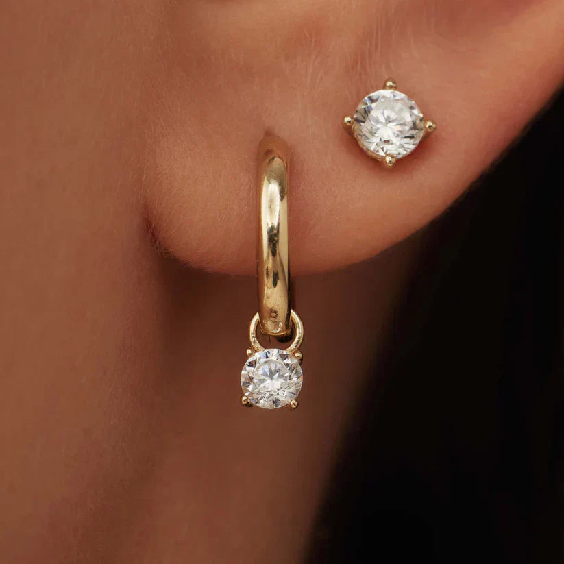 Poppy Stone Earrings Set | Gold
