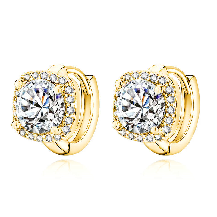 Margaret square earrings | Gold