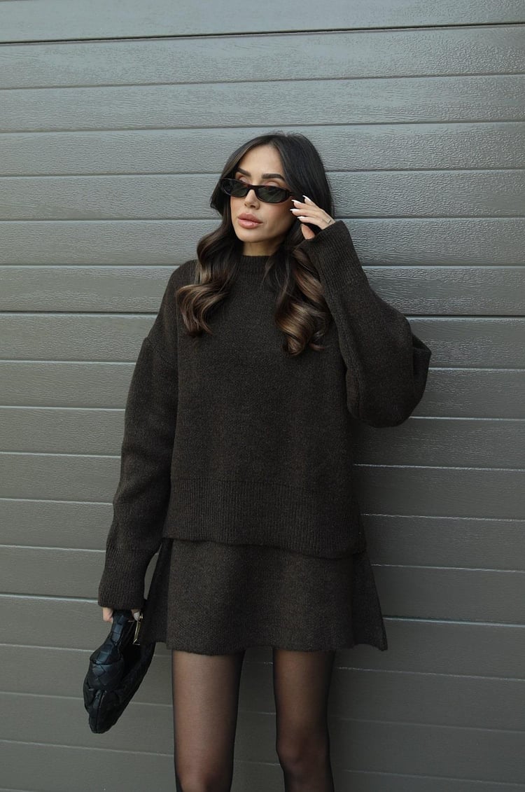 Rena - Minimalist Sweater and Skirt Set