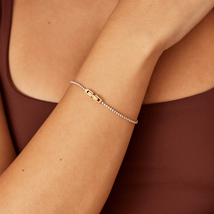 Olivia Crystal Gold Bracelet