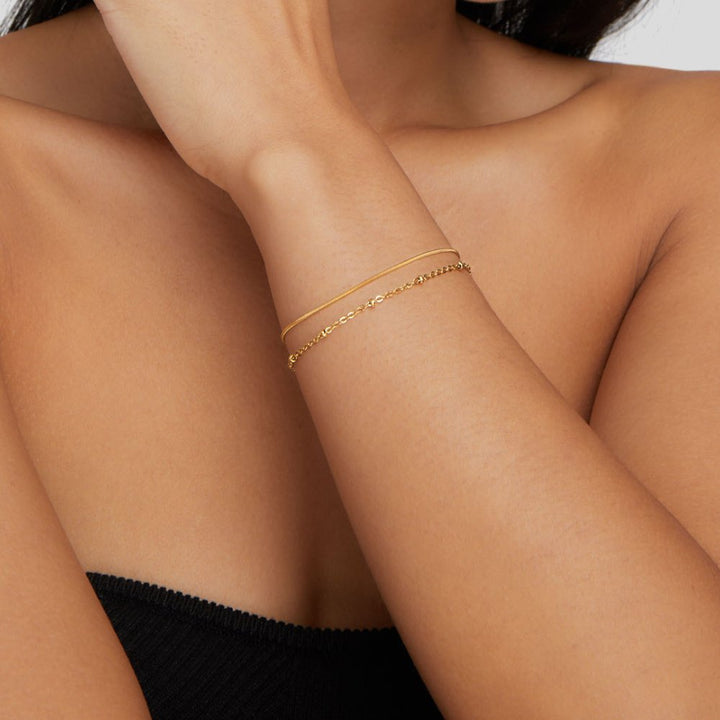 Alice Gold Layered Bracelet