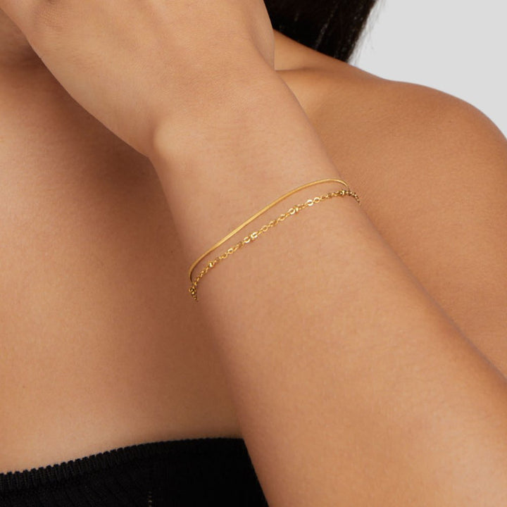 Alice Gold Layered Bracelet