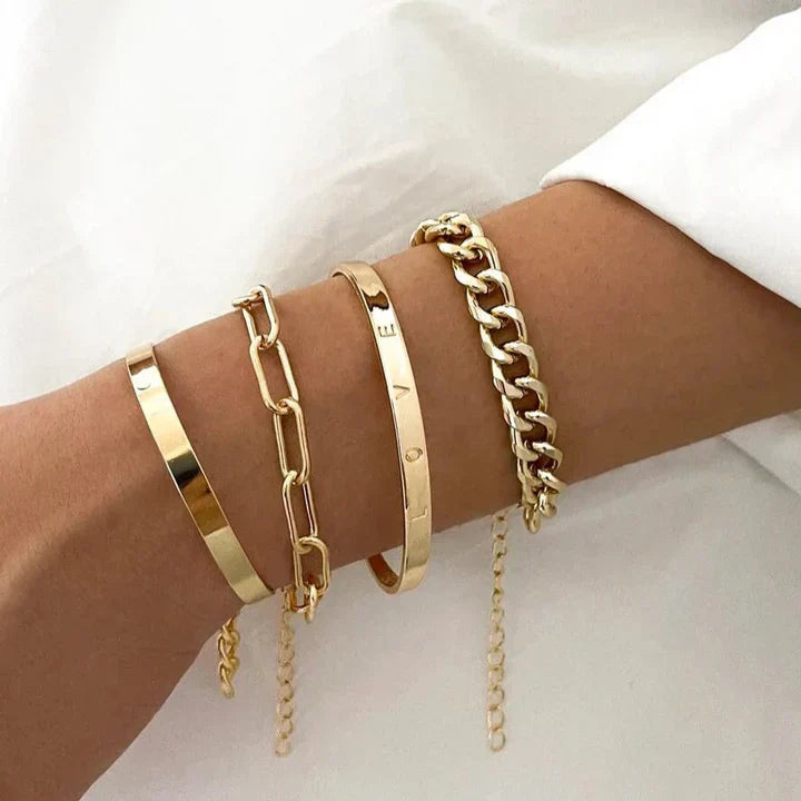 Celeste Bracelet Set | Gold