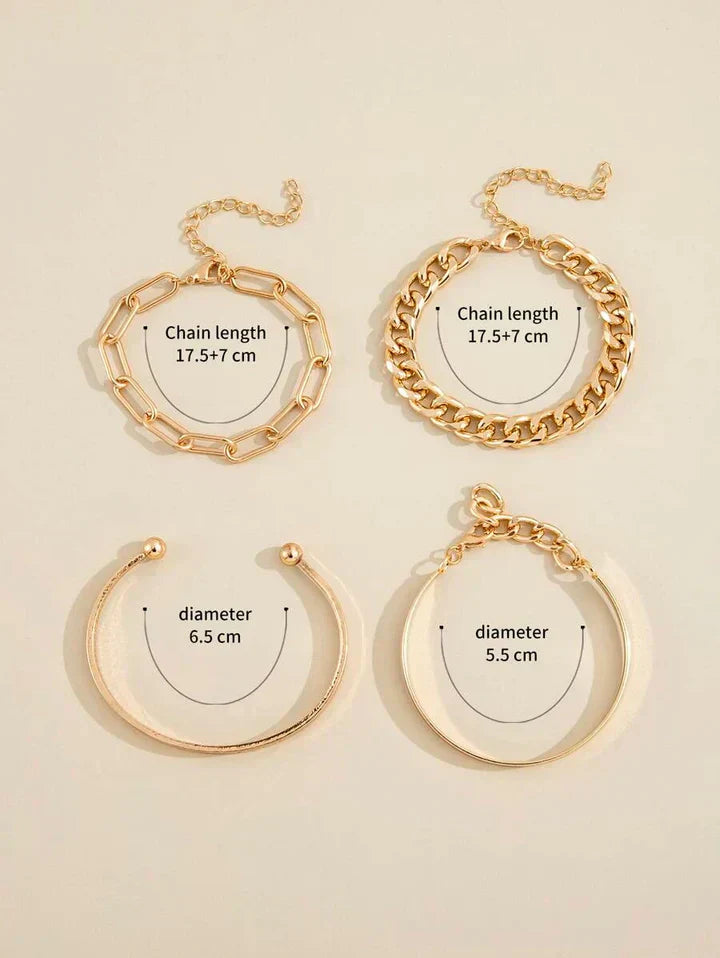 Celeste Bracelet Set | Gold