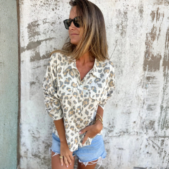 Emelina - Wild Button-Up Blouse